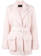 Simone Rocha Scuba Belted Trench Coat - Pink & Purple