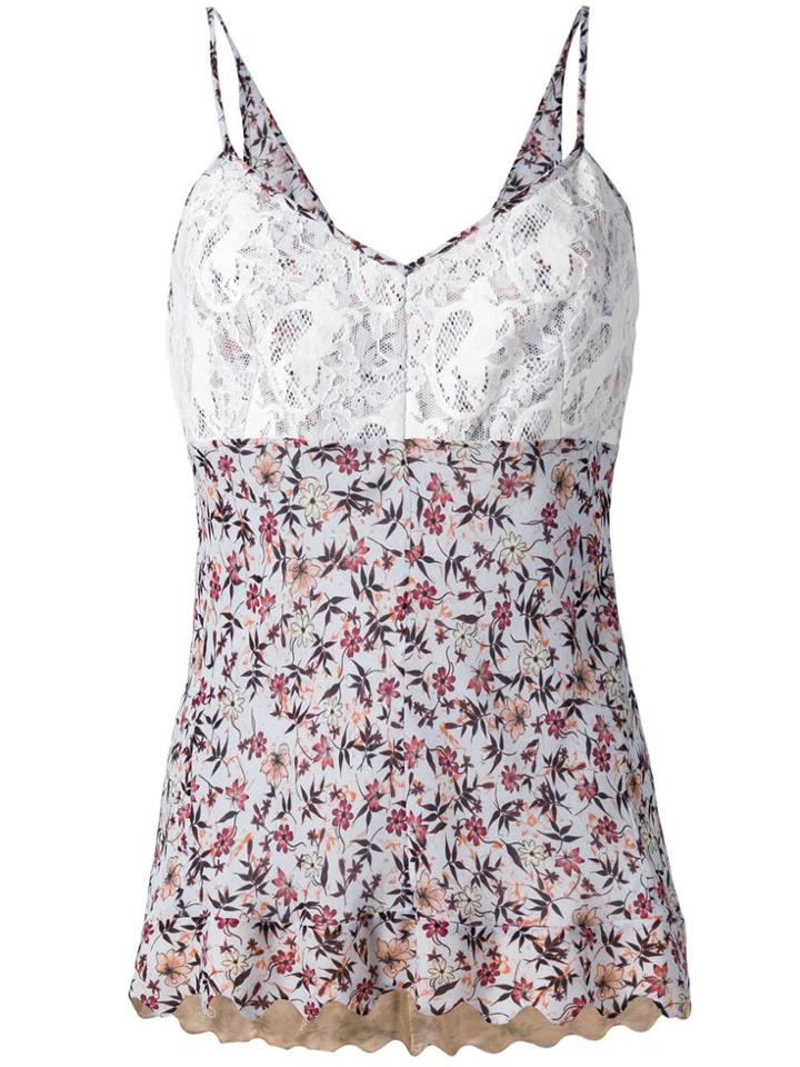 Chloé Floral Print Top - Grey