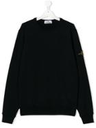 Stone Island Junior Teen Round Neck Sweatshirt - Blue