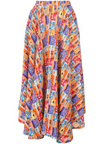 Lhd Printed Midi Skirt - Multicolour