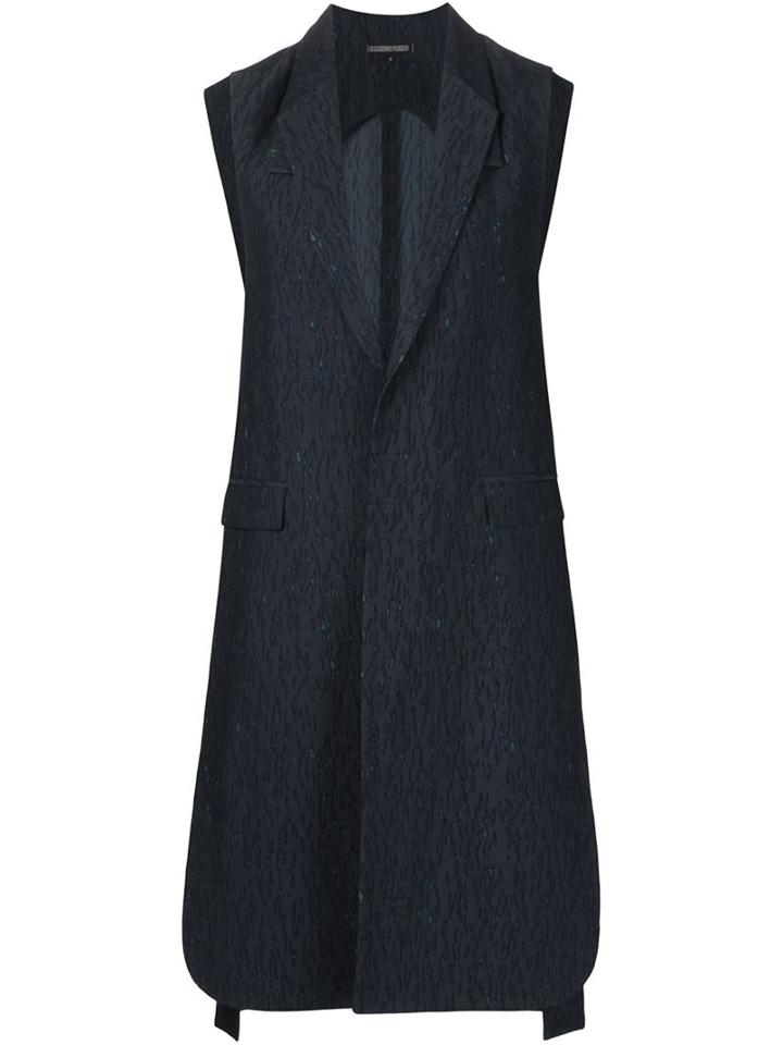 Alexandre Plokhov Overlap Lapel Gilet, Women's, Size: 38, Blue, Cotton/polyamide