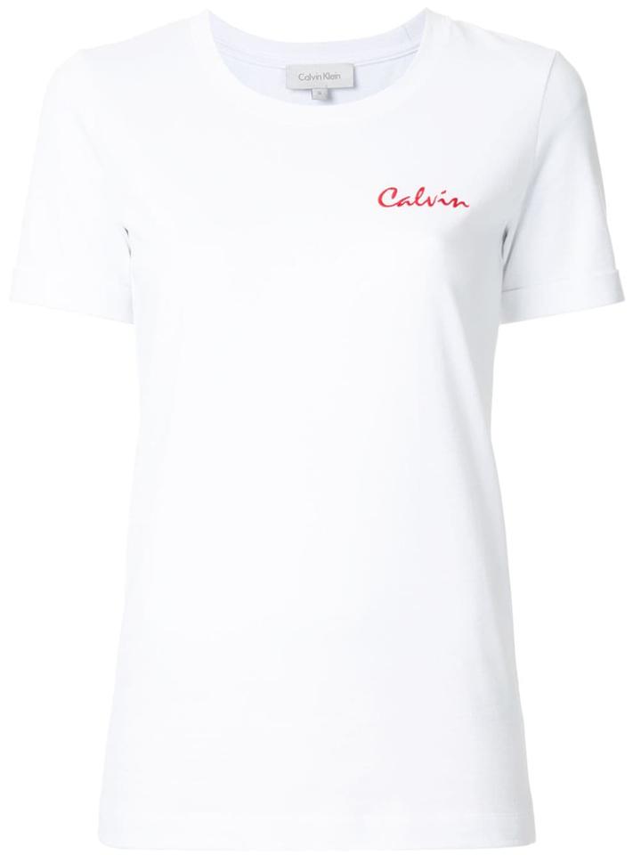 Ck Calvin Klein Script Logo T-shirt - White