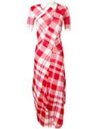 Stella Mccartney Check Knit Polo Dress, Women's, Size: 38, Red, Cotton