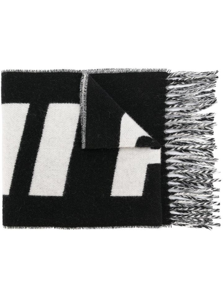 Ami Alexandre Mattiussi Scarf Ami Paris Logo - Black