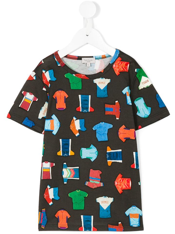 Paul Smith Junior - Bicycle Racing Top Print T-shirt - Kids - Cotton - 4 Yrs, Black