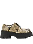 Marni Snake-effect Chunky Brogues - Neutrals