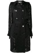 Stella Mccartney Lace Trench Coat - Black