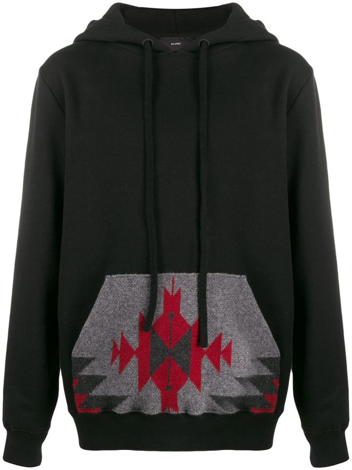 Alanui Aztec Pocket Hoodie - Black