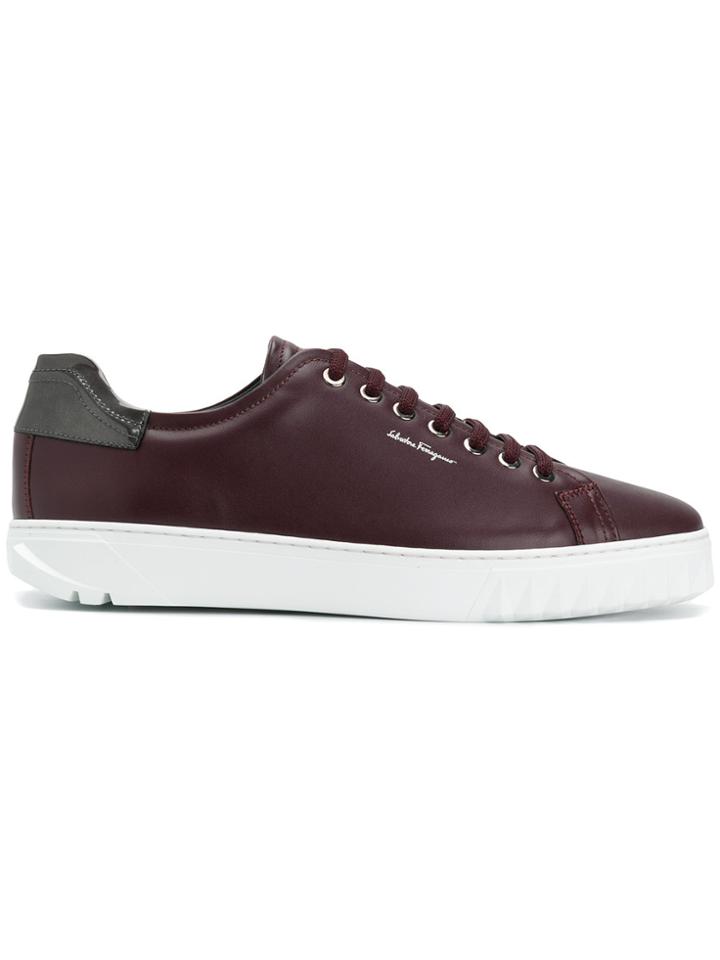 Salvatore Ferragamo Low Top Sneakers - Red