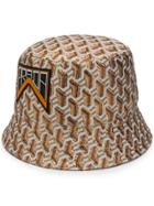 Prada Logo Patch Bucket Hat - Brown