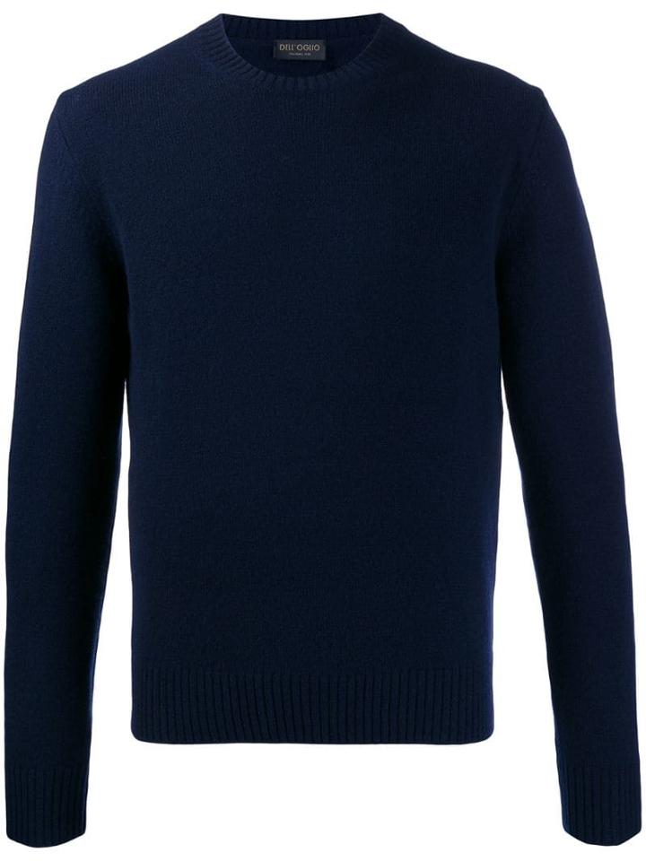 Dell'oglio Crew Neck Knit Sweater - Blue