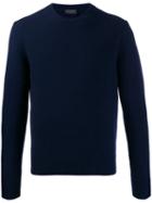 Dell'oglio Crew Neck Knit Sweater - Blue