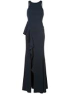 Jay Godfrey - Side Ruffle Gown - Women - Polyester/spandex/elastane - 6, Blue, Polyester/spandex/elastane