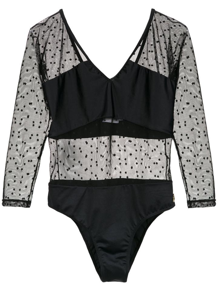 Brigitte Long Sleeved Body - Black