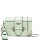 Prada Mini Cahier Clutch Bag - Green