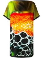 Max Mara - Abstract Print T-shirt Dress - Women - Silk - Xl, Black, Silk