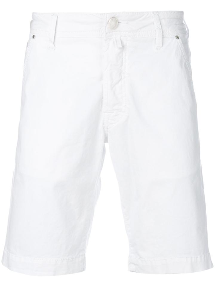 Jacob Cohen Fitted Chino Shorts - White