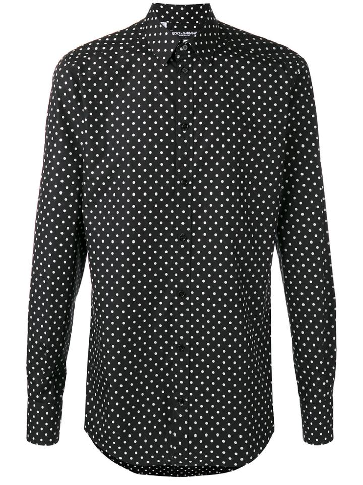 Dolce & Gabbana Polka Dot Shirt - Black
