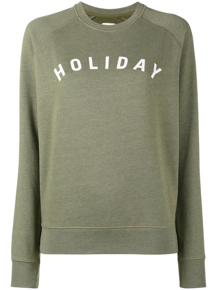 Holiday Khaki Logo Print Sweatshirt - Green
