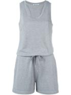T By Alexander Wang Sleeveless Playsuit, Women's, Size: Xs, Grey, Polyester/rayon