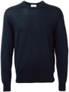 Ami Alexandre Mattiussi Crew Neck Sweater, Men's, Size: Xxs, Blue, Wool