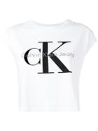 Calvin Klein Jeans - Logo T-shirt - Women - Cotton - L, White, Cotton