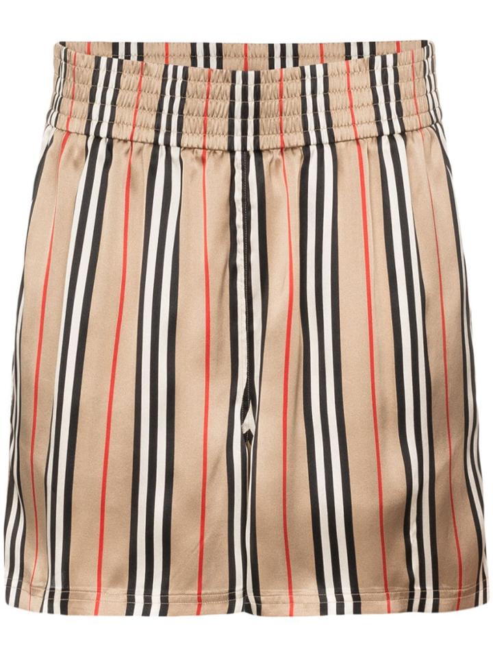 Burberry Marsett Icon Striped Shorts - Neutrals
