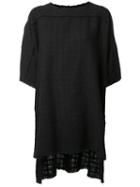 Faith Connexion Woven Raw Edge T-shirt, Women's, Size: Medium, Black, Cotton/viscose