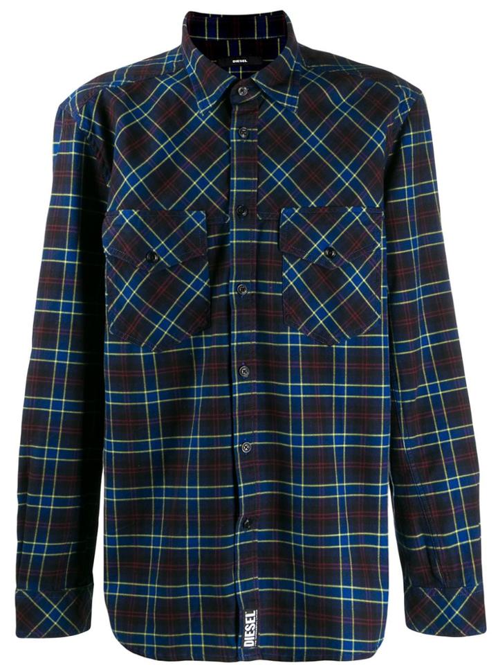 Diesel Western Check Shirt - Blue