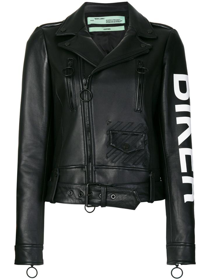 Off-white Biker Jacket - Black