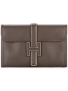 Hermès Vintage Jige Pm H Lohos Clutch Hand Bag - Brown