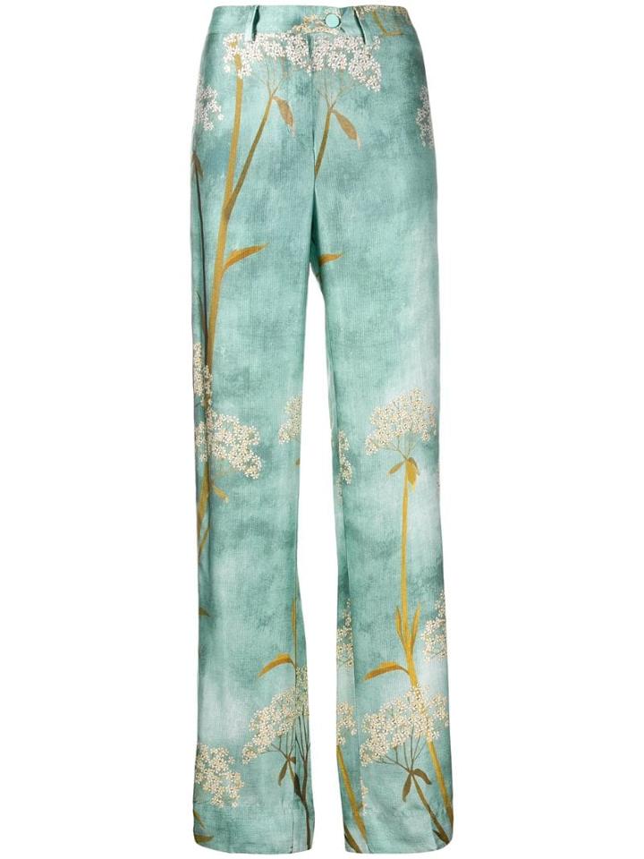 F.r.s For Restless Sleepers Printed Straight Leg Trousers - Blue