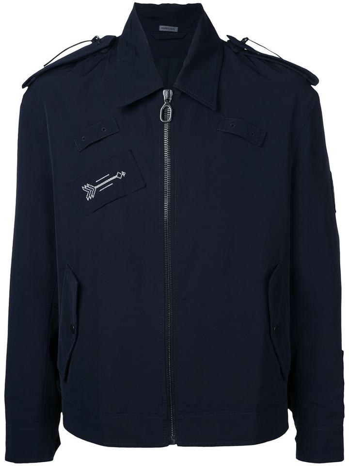 Lanvin - Cross Stitch Jacket - Men - Wood - 46, Blue, Wood