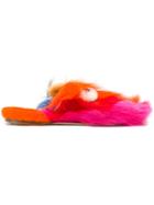 Anya Hindmarch Creeper Fluffy Sliders - Multicolour