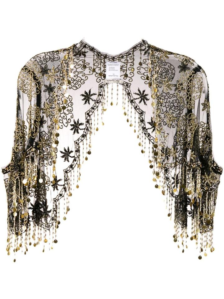 Mes Demoiselles Lollipops Beaded Bolero - Black