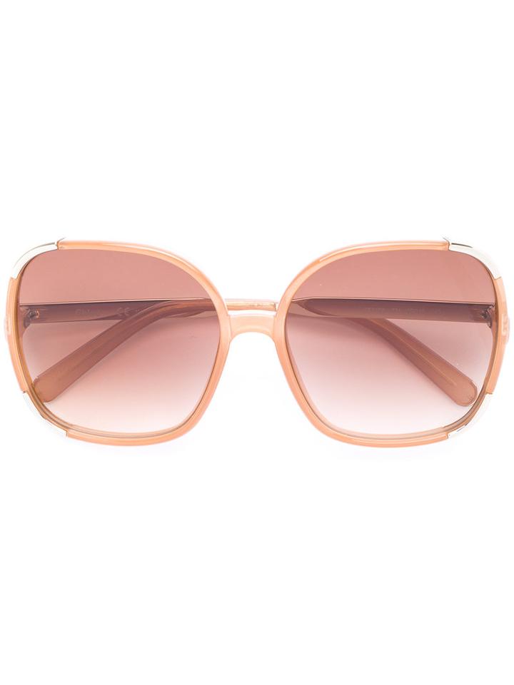 Chloé - Nate Sunglasses - Women - Acetate/metal - 60, Nude/neutrals, Acetate/metal