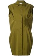 Lanvin Angular Button-down Dress, Women's, Size: 38, Green, Acetate/cotton/viscose/cupro