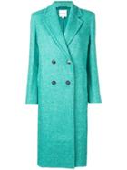 Mira Mikati Back Print Double Breasted Coat - Green