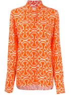 Jil Sander Geometric Printed Longline Shirt - Orange