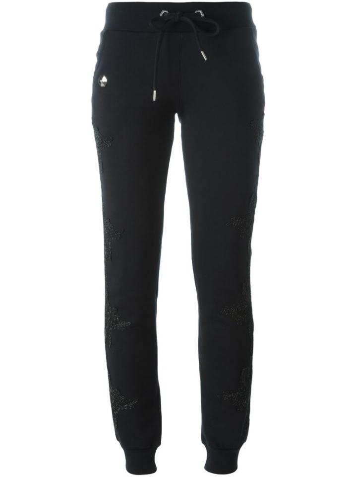 Philipp Plein 'super Sexy' Track Pants, Women's, Size: Xs, Black, Cotton/polyester