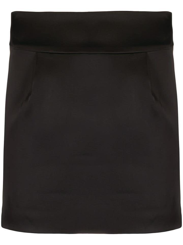 Alexandre Vauthier Satin Pencil Skirt - Black