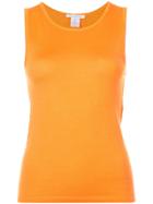 Oscar De La Renta Fitted Vest Top - Yellow & Orange