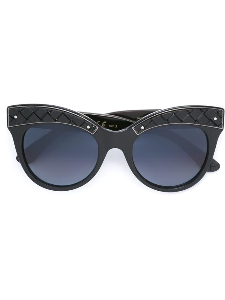 Bottega Veneta Eyewear Oversized Round Frame Sunglasses