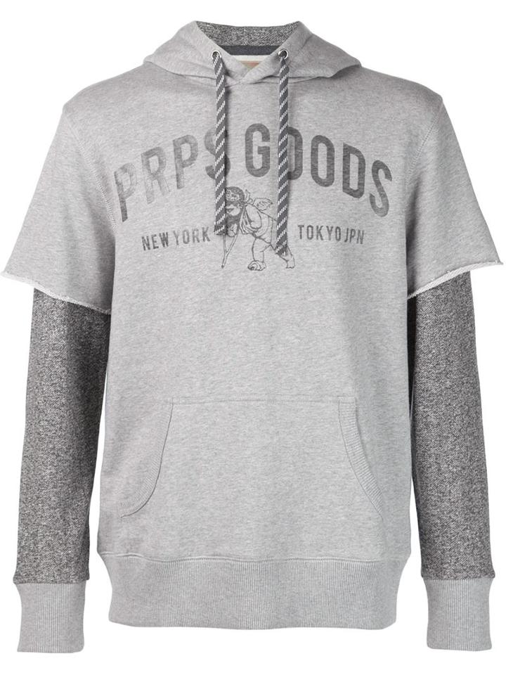 Prps 'shig' Hoodie, Men's, Size: Xxl, Grey, Cotton/polyester