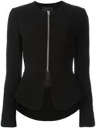 Alexander Wang Peplum Jacket, Women's, Size: 6, Black, Cupro/polyester