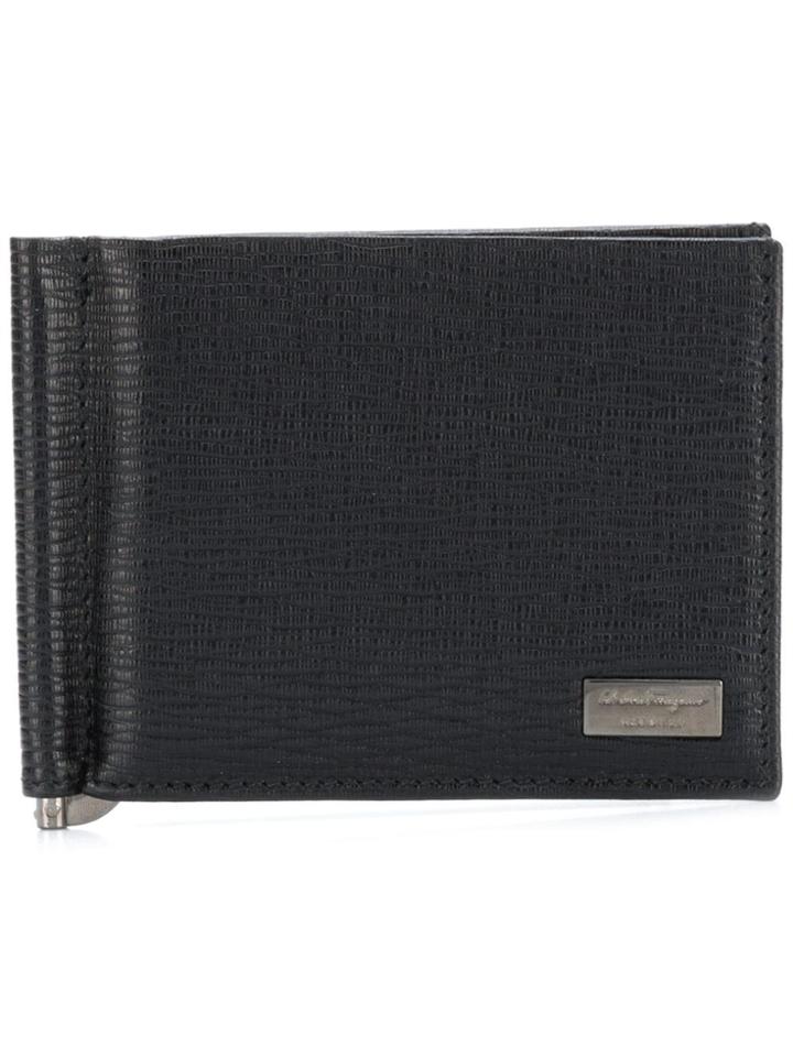 Salvatore Ferragamo Textured Bifold Cardholder - Black