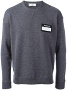 Ami Alexandre Mattiussi Name Tag Patch Jumper - Grey