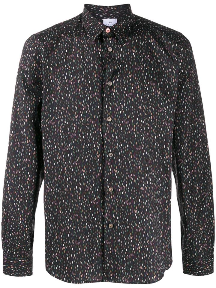 Ps Paul Smith Graphic Print Shirt - Black
