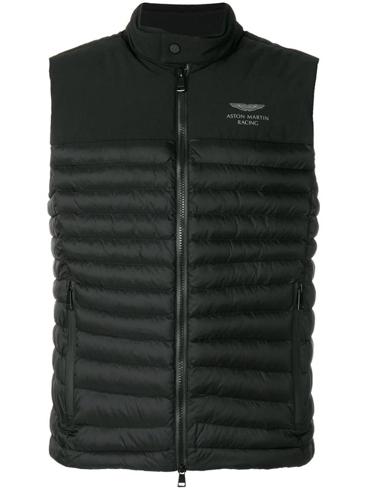 Hackett Aston Martin Padded Gilet - Black
