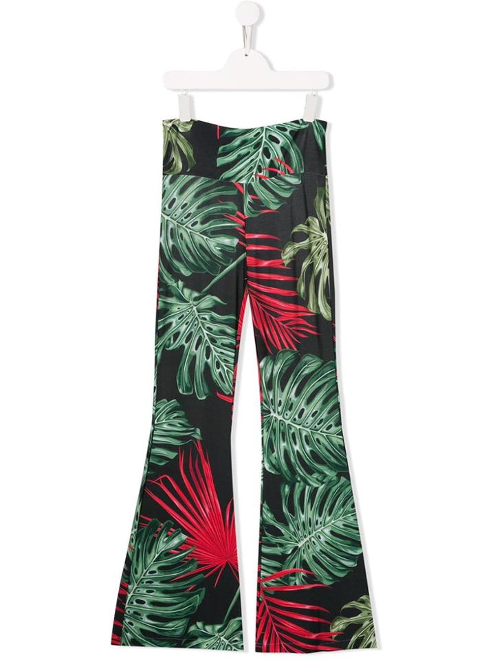 Mc2 Saint Barth Kids Flared Shirley Trousers - Black